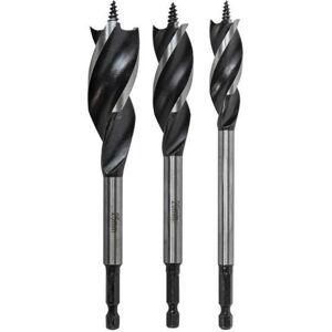 Tri-Point Speed Auger Bit Set, 3 Piece - Faithfull Tri-Point Speed Auger Bit Set, 3 Piece - Faithfull