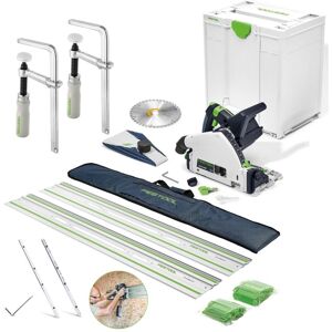 Festool TSC55 KEB-Basic 36V Twin 18v Cordless Plunge Saw 160mm +2 Rails + Clamps Festool TSC55 KEB-Basic 36V Twin 18v Cordless Plunge Saw 160mm +2 Rails + Clamps