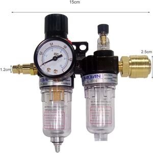 MUMU Filter Regulator 1/4 Air Pressure Regulator, Water-Oil Separator, Air Pressure Regulator for Compressor and Air Tools MUMU Filter Regulator 1/4 Air Pressure Regulator, Water-Oil Separator, Air Pressure Regulator for Compressor and Air Tools