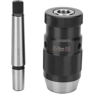 TEHTUY For MT2-B16 pillar drill, keyless chuck 0.5-16mm, Morse taper quick-release clamping device suitable for pillar drills, milling machines, lathes TEHTUY For MT2-B16 pillar drill, keyless chuck 0.5-16mm, Morse taper quick-release clamping device suitable for pillar drills, milling machines, lathes