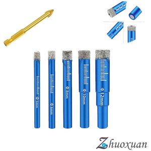 Serbia - Foret Carrelage, 5 Pièces Foret Diamant Carrelage avec Tige Hexagonale, 5/6/8/10/12 mm Foret Gres Cerame pour Verre, Céramique, Granit, Serbia - Foret Carrelage, 5 Pièces Foret Diamant Carrelage avec Tige Hexagonale, 5/6/8/10/12 mm Foret Gres Cerame pour Verre, Céramique, Granit,