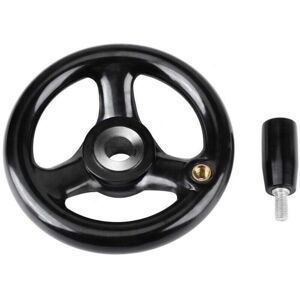 SNQ Handwheel for Milling Machine, 3-Spoke Plastic Handwheel with Rotating Handle 12-100mm for Machine Tools, Lathe, Milling Machine (Black) SNQ Handwheel for Milling Machine, 3-Spoke Plastic Handwheel with Rotating Handle 12-100mm for Machine Tools, Lathe, Milling Machine (Black)