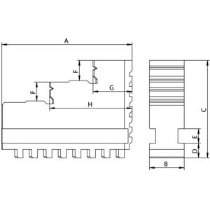 Indexa - 315mm Hard Inside Lathe Chuck Jaws Indexa - 315mm Hard Inside Lathe Chuck Jaws