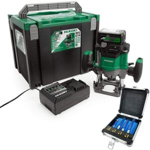 Hikoki - Brushless 1/2'' Router + Bit Set + 36V 18V Multi-Volt Battery M3612DAJPZ Hikoki - Brushless 1/2'' Router + Bit Set + 36V 18V Multi-Volt Battery M3612DAJPZ