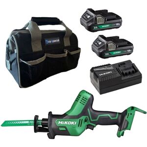 Hikoki CR18DAJ4Z 18V Brushless Recip Saw + X2 2AH Battery + Charger + Bag Hikoki CR18DAJ4Z 18V Brushless Recip Saw + X2 2AH Battery + Charger + Bag