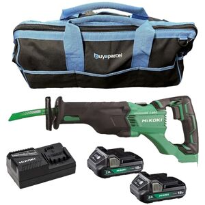 Hikoki CR18DBLJ4Z Brushless Recip Saw + X2 2AH Battery + Charger + 21"" Bag Hikoki CR18DBLJ4Z Brushless Recip Saw + X2 2AH Battery + Charger + 21"" Bag