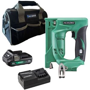 Hikoki N18DSLW4Z 18v Cordless 23G Stapler + X1 2AH Battery + Charger + Bag Hikoki N18DSLW4Z 18v Cordless 23G Stapler + X1 2AH Battery + Charger + Bag