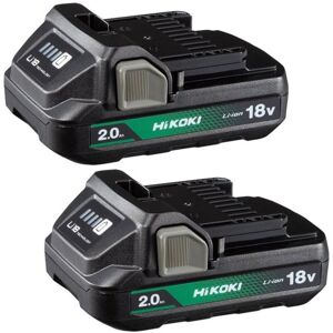 Hikoki - X2 BSL1820M 18V 2.0ah Li-ion Compact Battery Slide Batteries Hitachi Hikoki - X2 BSL1820M 18V 2.0ah Li-ion Compact Battery Slide Batteries Hitachi