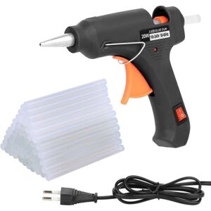 SJQKA Hot Glue Gun with 20 Mini Hot Glue Sticks, for DIY Home and Office, for Quick Repairs, 20W (Black) SJQKA Hot Glue Gun with 20 Mini Hot Glue Sticks, for DIY Home and Office, for Quick Repairs, 20W (Black)