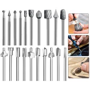 Memkey - hss Router Bits 20pcs 3mm 1/8' High Speed Steel Milling Cutter Woodworking Router Bits Accessory Set for Rotary Multitool for Dremel Foredom Memkey - hss Router Bits 20pcs 3mm 1/8' High Speed Steel Milling Cutter Woodworking Router Bits Accessory Set for Rotary Multitool for Dremel Foredom