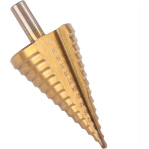 TLILY HSS Step Cone Drill Bit - 4-42Mm 14 Sizes Round Shank Hole Cutter Tool High Speed Steel TLILY HSS Step Cone Drill Bit - 4-42Mm 14 Sizes Round Shank Hole Cutter Tool High Speed Steel
