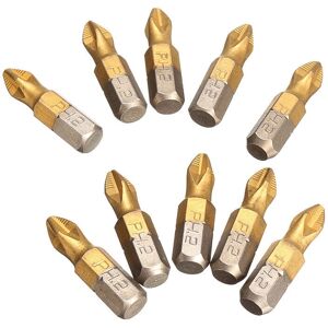 Csparkv - Impact Driver Bit, 10 Pcs Magnetic Screwdriver Bit PH2 Cross Bit, Titanium Coated 1/4' Hex Shank 25mm Length PH2 Tick Screwdriver Bits Set Csparkv - Impact Driver Bit, 10 Pcs Magnetic Screwdriver Bit PH2 Cross Bit, Titanium Coated 1/4' Hex Shank 25mm Length PH2 Tick Screwdriver Bits Set