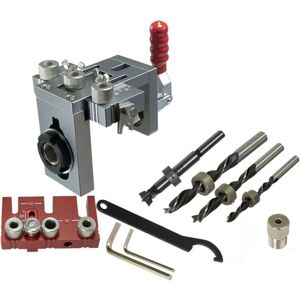 GOTRAYS In 1 woodworking jig kit, quick jig, adjustable 5/8/10/15mm drill guide punch locator, wood hole opener woodworking tool GOTRAYS In 1 woodworking jig kit, quick jig, adjustable 5/8/10/15mm drill guide punch locator, wood hole opener woodworking tool