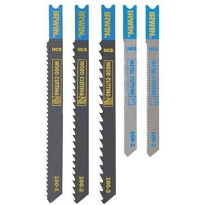 Irwin IW1014502 HCS/HSS U-Shank Jigsaw Blade Set 5 Piece IRWIW1014502 Irwin IW1014502 HCS/HSS U-Shank Jigsaw Blade Set 5 Piece IRWIW1014502