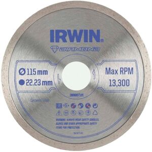 Irwin - Angle Grinder Continuous Rim Diamond Blade 115 x 22.23mm IRWIW8087101 Irwin - Angle Grinder Continuous Rim Diamond Blade 115 x 22.23mm IRWIW8087101