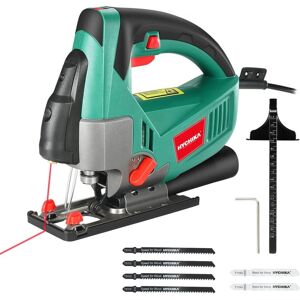 Hychika - Jigsaw 750W 3000 spm Electric Jigsaw Tool with Laser, Max Cutting Depth 110mm for Wood, 6 Variable Speeds Hychika - Jigsaw 750W 3000 spm Electric Jigsaw Tool with Laser, Max Cutting Depth 110mm for Wood, 6 Variable Speeds