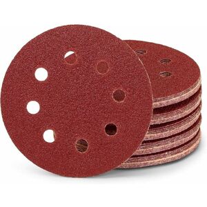 SERBIA Lot de 50 disques abrasifs professionnels - 8 trous - Diamètre : 125 mm - Grain : 180 - Pour ponceuse excentrique - Feuilles abrasives - Papier SERBIA Lot de 50 disques abrasifs professionnels - 8 trous - Diamètre : 125 mm - Grain : 180 - Pour ponceuse excentrique - Feuilles abrasives - Papier
