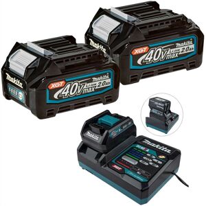 Makita 2 x BL4020 40V Max XGT 2ah Battery + Fast Charger + ADP10 LXT 18v Adaptor Makita 2 x BL4020 40V Max XGT 2ah Battery + Fast Charger + ADP10 LXT 18v Adaptor