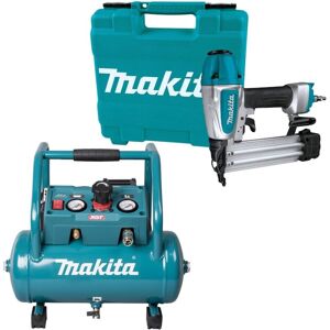 Makita AC001GZ 40V Max Cordless Air Compressor + 18G AF506 Brad Air Pin Nailer Makita AC001GZ 40V Max Cordless Air Compressor + 18G AF506 Brad Air Pin Nailer