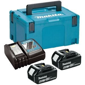Makita - BL1860 18v 2 x 6.0ah Lithium Batteries DC18RC Fast Charger + Makpac Case Makita - BL1860 18v 2 x 6.0ah Lithium Batteries DC18RC Fast Charger + Makpac Case