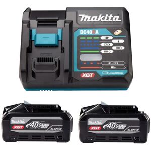 Makita BL4040F X 2 40V Max 4Ah Li-ion XGT Batteries + DC40RA 40V Fast Charger Makita BL4040F X 2 40V Max 4Ah Li-ion XGT Batteries + DC40RA 40V Fast Charger