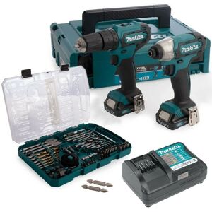 CLX228AJ 12v Cordless Combi Hammer Drill & Impact Driver + 75 Accessories - Makita CLX228AJ 12v Cordless Combi Hammer Drill & Impact Driver + 75 Accessories - Makita