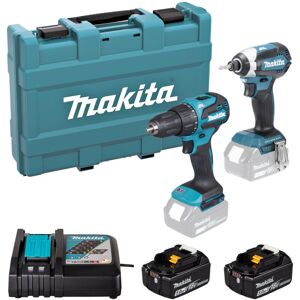 Makita DLX2537ST 18v LXT Twin Kit DHP490 Combi Drill / DTD153 Impact Driver - 2 x 5.0ah Batteries Makita DLX2537ST 18v LXT Twin Kit DHP490 Combi Drill / DTD153 Impact Driver - 2 x 5.0ah Batteries