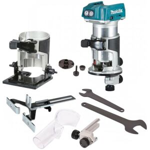 Makita DRT50Z 18V Cordless Brushless Laminate Router Trimmer + Bevel Base +Guide Makita DRT50Z 18V Cordless Brushless Laminate Router Trimmer + Bevel Base +Guide