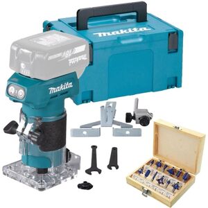 Makita - DRT52ZJ 18V lxt Cordless Brushless Laminate Router Trimmer + 12pc Set Makita - DRT52ZJ 18V lxt Cordless Brushless Laminate Router Trimmer + 12pc Set