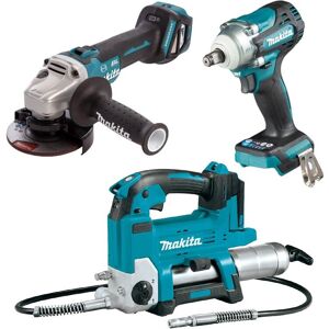Farmers Package 18v Grease Gun lxt + Brushless Grinder + Impact Wrench - Makita Farmers Package 18v Grease Gun lxt + Brushless Grinder + Impact Wrench - Makita