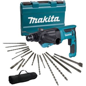 Makita - HR2630 240v sds Plus 3 Mode Rotary Hammer Drill + 17 Piece Bit Set Point Makita - HR2630 240v sds Plus 3 Mode Rotary Hammer Drill + 17 Piece Bit Set Point