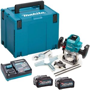 Makita RP001GM201 40V XGT cordless multi-function brushless router 1/2 - 2x 4Ah (BL4040) Batteries, Charger & Makpac 4 Case Makita RP001GM201 40V XGT cordless multi-function brushless router 1/2 - 2x 4Ah (BL4040) Batteries, Charger & Makpac 4 Case