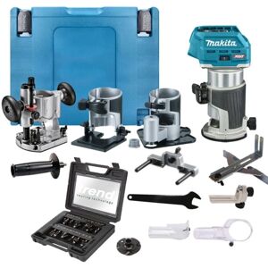 Makita RT001GZ16 40V Cordless Brushless Router Trimmer + Plunge Base + Trend Set Makita RT001GZ16 40V Cordless Brushless Router Trimmer + Plunge Base + Trend Set