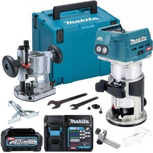 Makita RT001GZ21 40V Cordless Brushless Router Trimmer Plunge Base + 2.5ah Batt Makita RT001GZ21 40V Cordless Brushless Router Trimmer Plunge Base + 2.5ah Batt