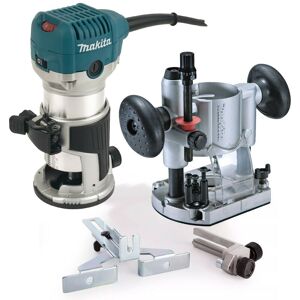 Makita RT0700CX4 240V 1/4"" Router Laminate Trimmer with Guide and Plunge Base Makita RT0700CX4 240V 1/4"" Router Laminate Trimmer with Guide and Plunge Base