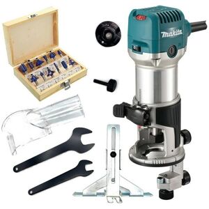Makita RT0702CX4 1/4"" Router / Laminate Trimmer with Trimmer Guide 240V + Set Makita RT0702CX4 1/4"" Router / Laminate Trimmer with Trimmer Guide 240V + Set