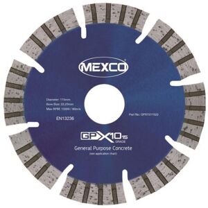 Mexco GPX10-15 Diamond Blade 115mm for Concrete Cutting Mexco GPX10-15 Diamond Blade 115mm for Concrete Cutting