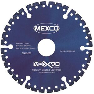 Mexco VBX90 Diamond Blade 115mm x 22mm for Dry/Wet Cutting Mexco VBX90 Diamond Blade 115mm x 22mm for Dry/Wet Cutting