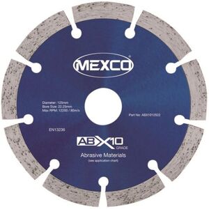 Mexco X10 Grade Diamond Blade 125mm for Abrasive Cutting Mexco X10 Grade Diamond Blade 125mm for Abrasive Cutting