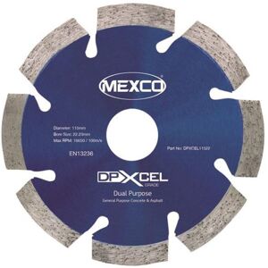 MEXCO DPXCEL11522 XCEL Grade Dual Purpose Diamond Blade 115 x 22mm MEXDPXL11522 MEXCO DPXCEL11522 XCEL Grade Dual Purpose Diamond Blade 115 x 22mm MEXDPXL11522