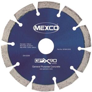MEXCO GPX9012522 GPX90 Concrete Diamond Blade 125 x 22mm MEXGPX90125 MEXCO GPX9012522 GPX90 Concrete Diamond Blade 125 x 22mm MEXGPX90125