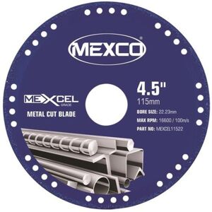 Mexcel - mexco 11522 xcel Grade Metal Cut Diamond Blade 115 x 22mm MEXMEXL115 Mexcel - mexco 11522 xcel Grade Metal Cut Diamond Blade 115 x 22mm MEXMEXL115