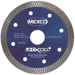 MEXCO UHXCEL11522TF UHXCEL+ Ultra Hard Plus Diamond Blade 115 x 22mm MEXUHXL115T MEXCO UHXCEL11522TF UHXCEL+ Ultra Hard Plus Diamond Blade 115 x 22mm MEXUHXL115T