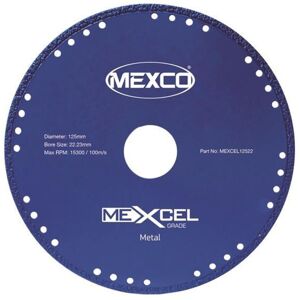 MEXCO MEXCEL12522 XCEL Grade Metal Cut Diamond Blade 125 x 22mm MEXMEXL125 MEXCO MEXCEL12522 XCEL Grade Metal Cut Diamond Blade 125 x 22mm MEXMEXL125