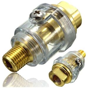 COOCHEER Mini lubricator, 2 x 1/4" pneumatic grease fittings, in-line mini pneumatic mist lubricator for air compressors and pneumatic tool accessories COOCHEER Mini lubricator, 2 x 1/4" pneumatic grease fittings, in-line mini pneumatic mist lubricator for air compressors and pneumatic tool accessories