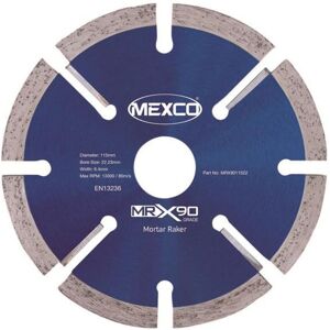 Mexco X90 Mortar Raking Diamond Blade 115x22mm Mexco X90 Mortar Raking Diamond Blade 115x22mm