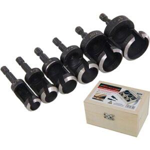 Neilsen Wood Plug Hole Cutter Dowel Maker Drill Bits Cutting Tools Set 6pc Neilsen Wood Plug Hole Cutter Dowel Maker Drill Bits Cutting Tools Set 6pc