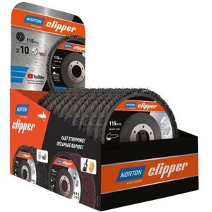Norton - Clipper 115mm Rapid Strip Metal Disc Counter Display of 10 CLI749351 Norton - Clipper 115mm Rapid Strip Metal Disc Counter Display of 10 CLI749351