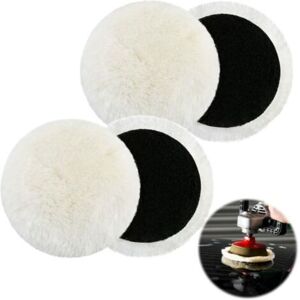 MCBOSON Pack of 4 125 mm Wool Polishing Pads, Polishing Bonnets for Random Orbital Sander with, Cork Floors MCBOSON Pack of 4 125 mm Wool Polishing Pads, Polishing Bonnets for Random Orbital Sander with, Cork Floors