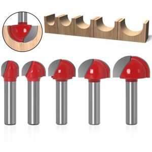 Beijiyi - 5pcs 8mm Round Bottom Wood Router Bits, Engraving End Mills, Cutting Tool, Wood Milling Cutter, Planing and Woodworking Tool (5) Beijiyi - 5pcs 8mm Round Bottom Wood Router Bits, Engraving End Mills, Cutting Tool, Wood Milling Cutter, Planing and Woodworking Tool (5)